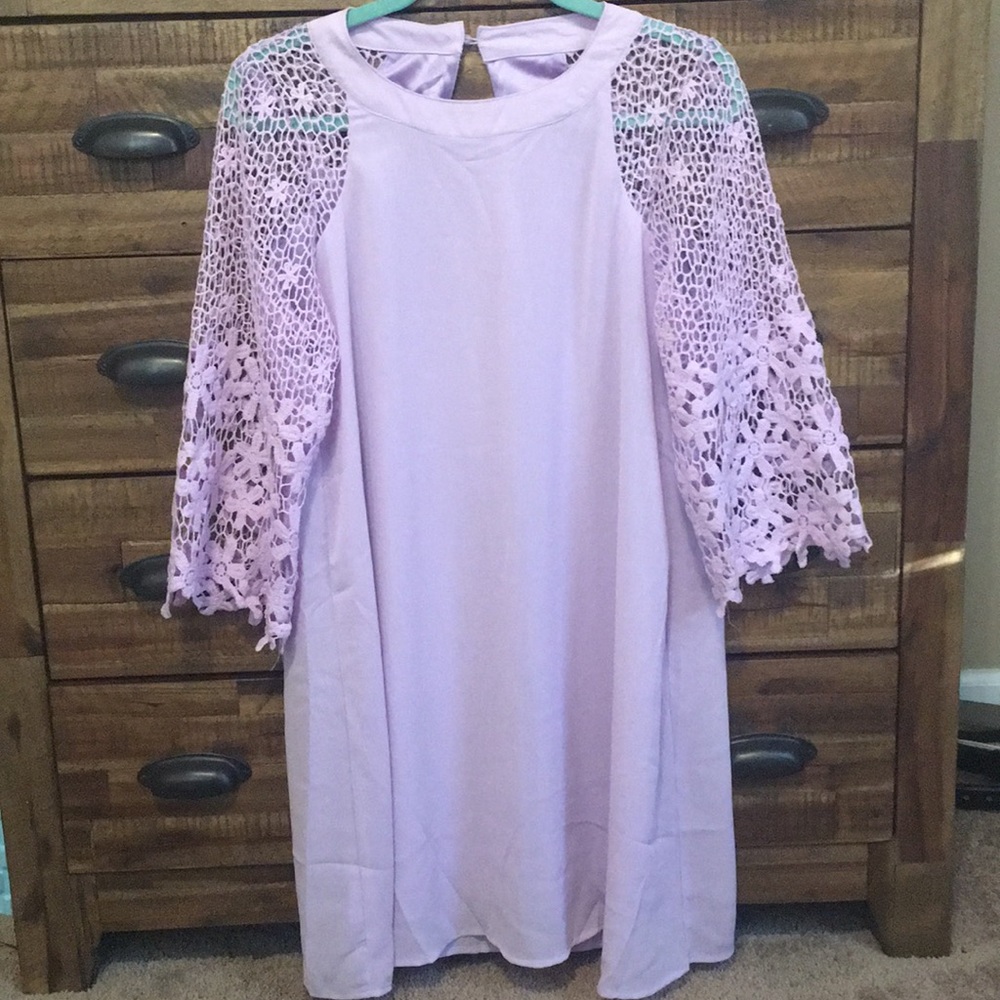 Lavender lace dress